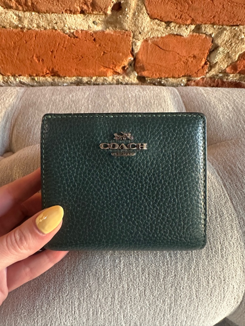 Coach • Dark Teal Snap Wallet